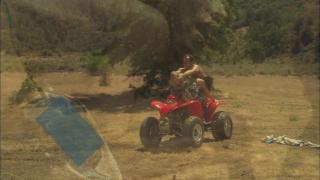 Sex on ATV Outdoor: Brunette get Laid 5