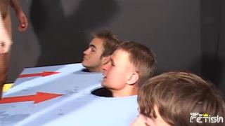 Group of Guys Participate at a Blowing Contest and Suck their Partners Big Cocks 8