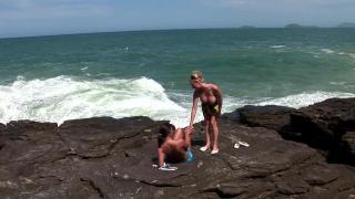 Two Hot Girls are Sharing some Hot Lesbian Pleasure in a Beach 6