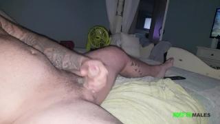 Bearded Tattooed Straight British Porn Daddy Seth Strong Jerks, Spits and Cums 10