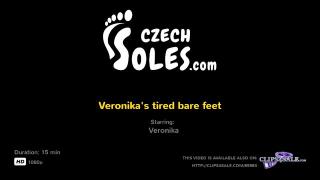 Veronika's Tired Bare Feet (flip Flops, Bare Feet, Foot Teasing, POV Foot Worship, POV Feet, Soles) 1
