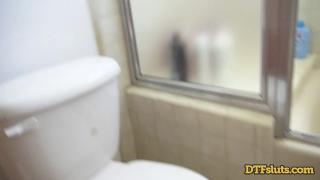 DTFsluts - STUNNING EBONY TEEN MIA AUSTIN FUCKED HARD AGAINST BATHROOM COUNTER 9