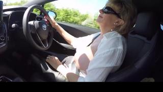 INXESSE RADICAL LADY SONIA PRESENTS FLASHING MY BIG 38DDs IN THE CAR TODAY & OUTDOOR FLASH- UK MILF 11