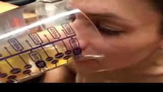 INXESSE XSTREAMS MY PEE LOVER #2 DRINKING PISS FROM a JUG- PEE DRINK PEE PLAY PISSING XXX 12