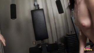 Slinny Young Brunette MILF with Pink Nipples Gets Fucked in the Gym 5
