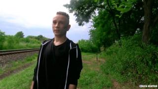 BigStr - Cute Twink Gets on his Knees and Sucks Stranger's Cock try Clean 3
