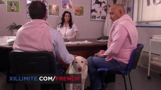 French Busty Vet Gets Fucked in DP by 2 Men 2