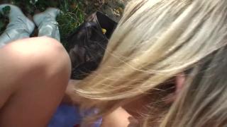 A Public Sex Anal Threesome with a Blonde in Lingerie 5