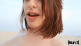 Mofos - Charming Brunette Silvia Soprano Swallows a Stranger's Cock at a Public Beach 12