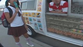 Petite Student in Uniform Gets her Tight Pussy Creampied by the Candy Guy 2