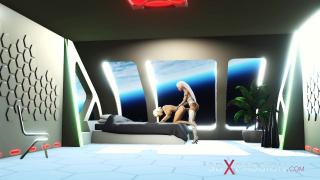 A Hot 3d Sci-fi Android Dickgirl Fucks a Sexy Girl in Space Station 8