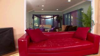Kandi Milan Fucks a Guy's Eager Cock in her new Red Sofa 1