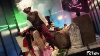 Three Sexy Ladies get Anal and Pussy Fuck from two Guys Dressed as Pirate and Bunny 1