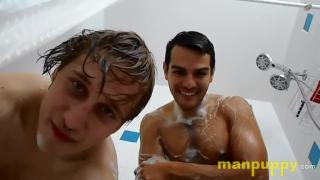Sexy Giant Gay Boyfriends in the Shower - Sebastian Cums - Elis Ataxxx - Manpuppy 4