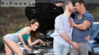 Stranded Man Seduced by Bisexual Couple when Car Breaks down - BiPhoria 1