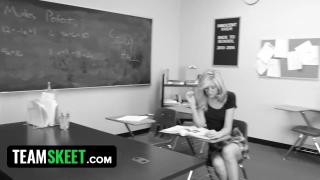 Tall Blondie Emily Kae wants Classmate with Big Skills 1