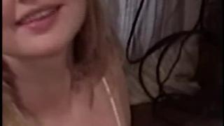 Chubby Blonde Gets Filmed while Blowing and Fucking with her Lover 1