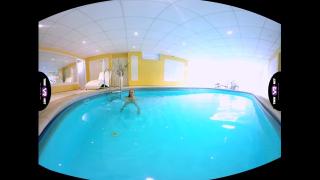 TmwVRnet - Blonde Enjoys Solo Play in a Pool 2