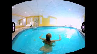 TmwVRnet - Blonde Enjoys Solo Play in a Pool 3