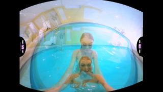 TmwVRnet - Blonde Enjoys Solo Play in a Pool 4