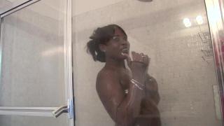 Busty Black MiLF with Big Booty Gets Hard Fucked in the Shower 8