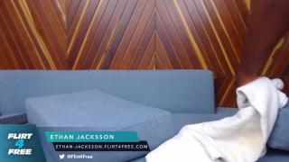 Ethan Jacksson on Flirt4Free - Ebony Stud Bends over Showing OhMyButt and Drains his BBC Dry 1