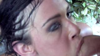 Huge Tits MILF with Short Hair Gets Licked Fingered and Analed Hard by the Pool Attendant 7