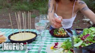 Mofos - Petite Beauty Silvia Soprano Enjoys some Food & Jordi's Big Cock in her Ass out in Nature 3