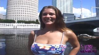 She Flashes her Huge Boobs all over a College Campus 6