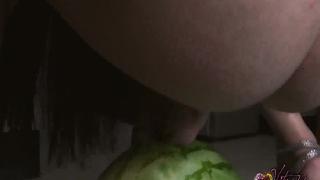 Busty Asian Girl Fucks a Watermelon to get off 10