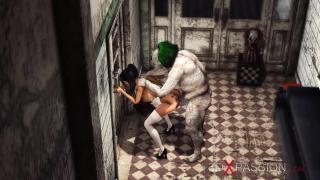 MixBase Super Hot Sexy College Girl Gets Fucked Hard by an Evil Clown in an Abandoned Hospital Gay Orgy - 1