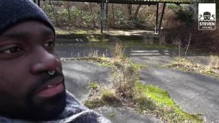 BLACK DICK and HIS BUDDY Fuck this SKINNY BITCH: INTERRACIAL THREESOME OUTDOOR! StevenShameDating 2