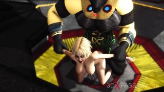 Alien Sex! a Hot Super Blonde Gets Fucked by Anubis on the Exoplanet 10