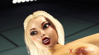 BangBus Super Sexy 3d Dickgirl Fucks a Horny Blonde in the Space Station Gay Baitbus