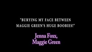 Jenna Foxx Buries her Face between Maggie Green's Huge Boobies! 1