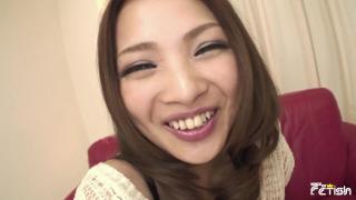 Pretty Japanese Babe Sucks a Man with Hairy Dick in the Bathroom POV 3