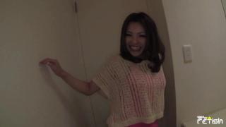 Pretty Japanese Babe Sucks a Man with Hairy Dick in the Bathroom POV 5