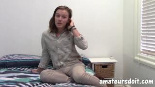 Leeroy 20yo Long Haired Australian Surfer Amateur Casting Couch Chat and Cum 6