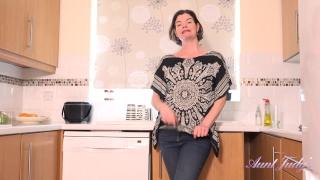 Aunt Judy's - all Natural 44yo Amateur MILF Jenny gives you JOI in the Kitchen 2
