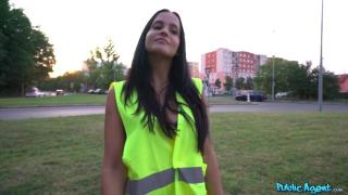 Public Agent - Cute Jennifer Mendez Flashes her Big Natural Tits & Gets Fucked in the Woods for Cash 6