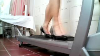 Treadmill Terror in High Heels for Slave Bobby! 8