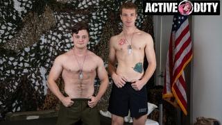 ActiveDuty - first Time Anal for new Cadet James Ryan Rimmed & Rammed