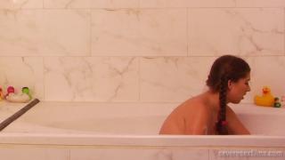 Redhead and Pigtailed Alex Chance Enjoying Bathroom Masturbation 2