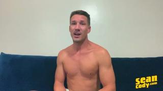 Sean Cody - former Farmer Dustin Rhodes Strokes his Big Cock before Cumming all over his Abs 2