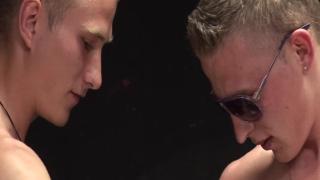 Muscular Guy with Sun Glasses and his Friend Blow each other with Passion 5