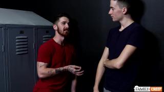 Silver Daddy Step-Dad Principle Fucks his Step-Son in his Office - FamilyCreep 2