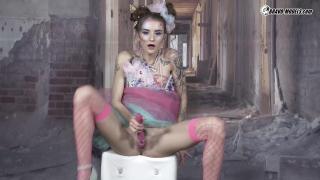 Adelle Unicorn - Cosplay Masturbation with Dildo in Latex - 2D-423 11