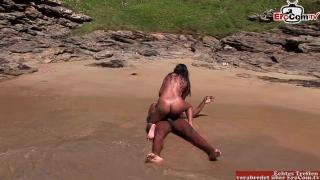 Outdoor Sex in the Ocean with a Skinny Latina with Tan Lines 11