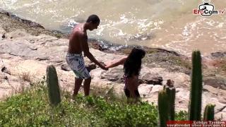 Outdoor Sex in the Ocean with a Skinny Latina with Tan Lines 1