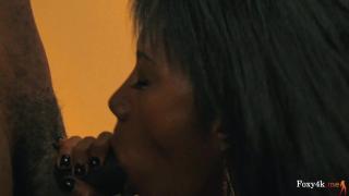 Monica Foster Black on Black Hot Blowjob Facial Cumshot 7